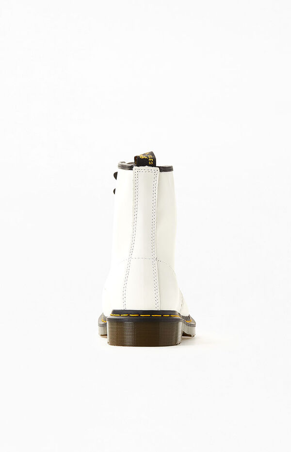 Dr Martens White 1460 Mono Smooth Leather Lace Up Boots | Pacsun display picture 1