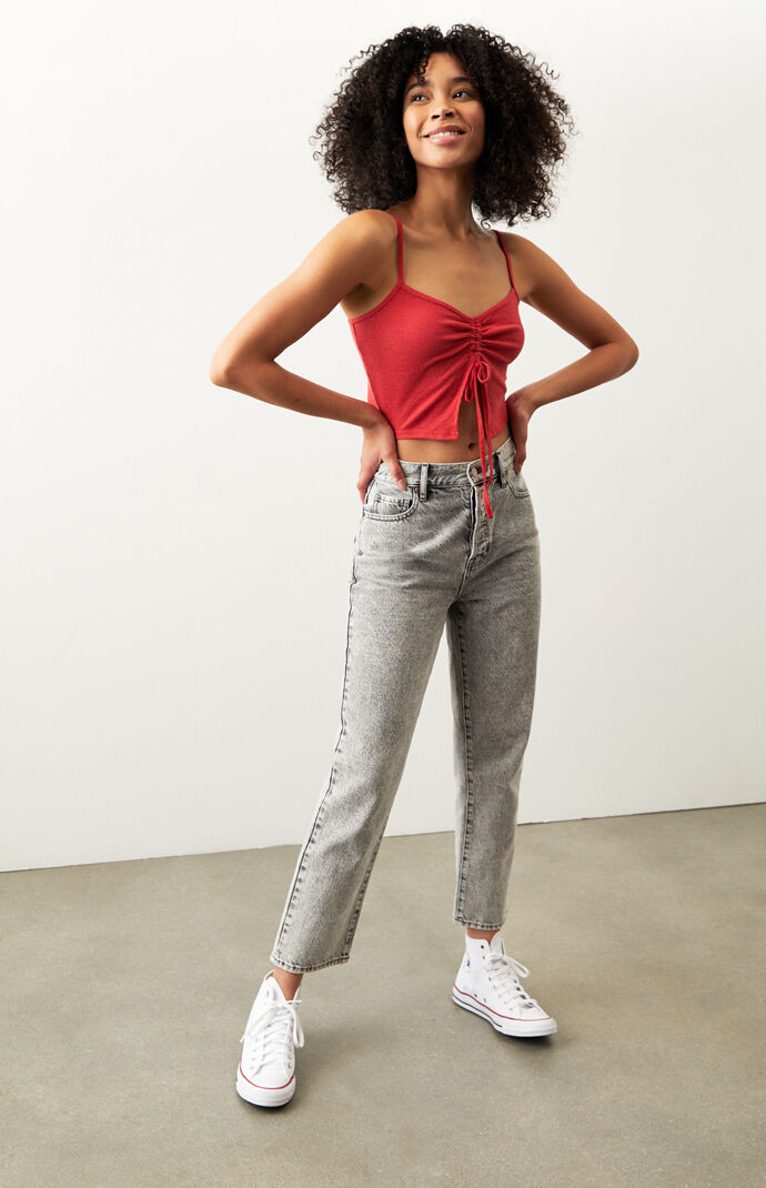 Cinched Flecked Cami Top