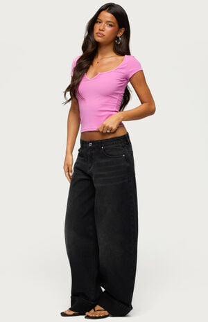 Jeanna Notch Scoop Neck T-Shirt image number 4