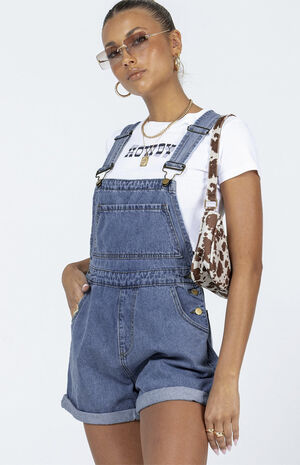 Kacey Denim Short Overalls image number 3