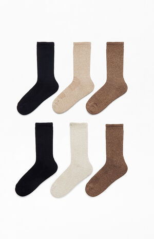 6 Pack Casual Crew Socks image number 2