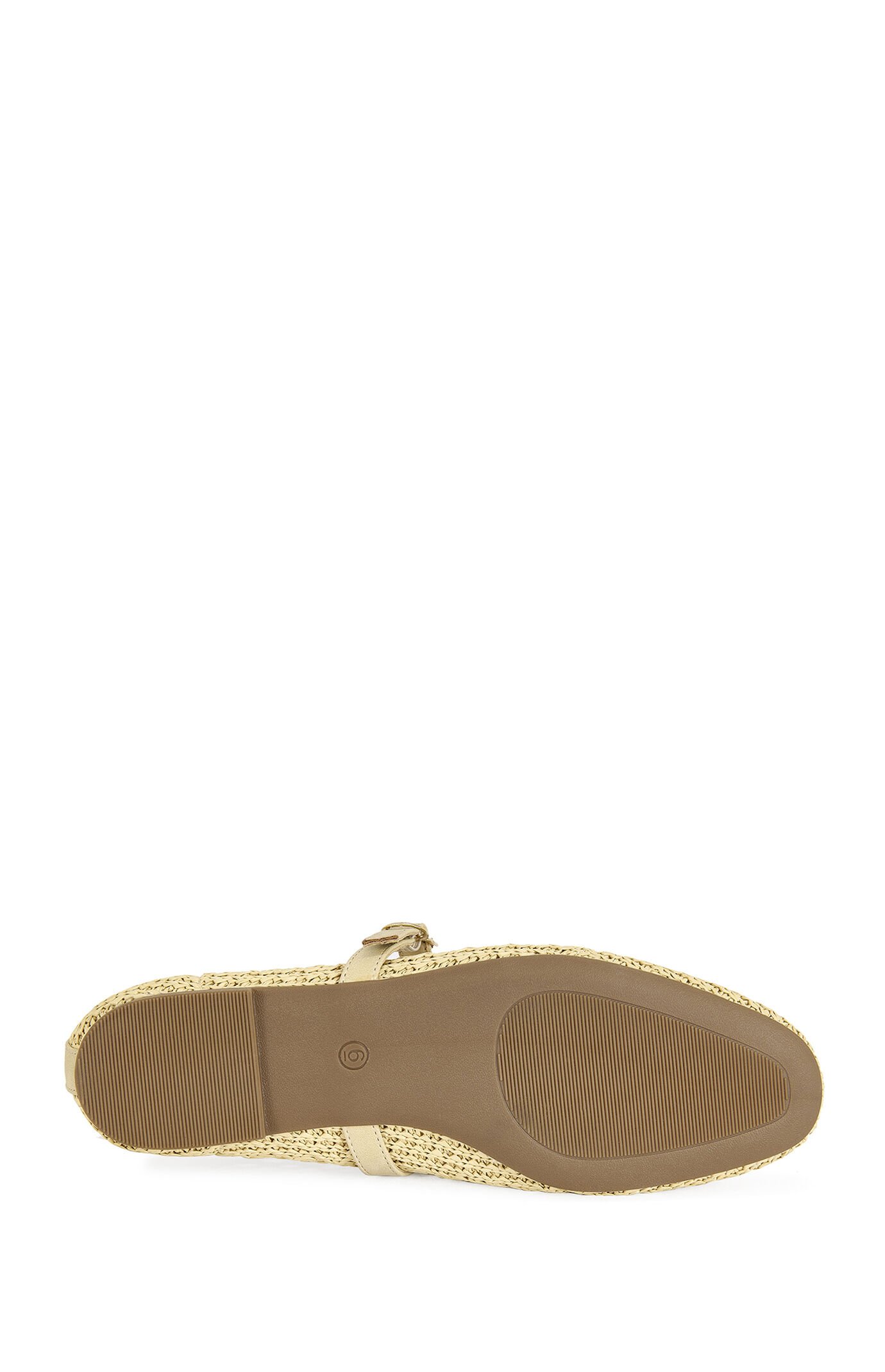 AZALEA WANG Women's Kalenna Beige Woven Ballet Flats