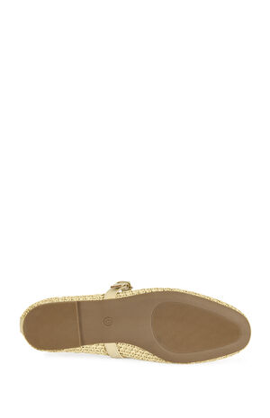 Women's Kalenna Beige Woven Ballet Flats image number 5