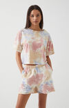 Sunwash Tie-Dyed Cropped T-Shirt Sunwash Tie-Dyed Cropped T-Shirt image number null