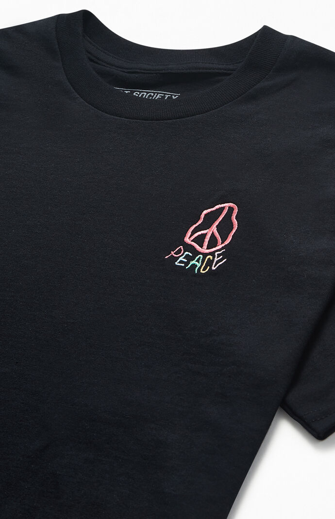 Peace Embroidered T-Shirt