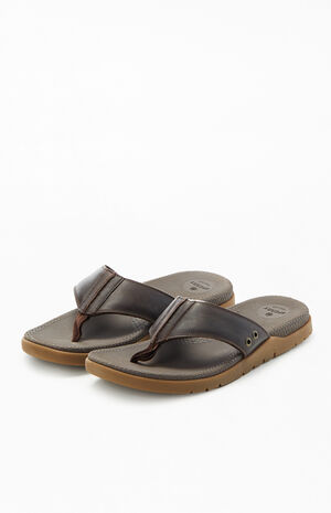 Brown Santa Cruz II Thong Sandals image number 2