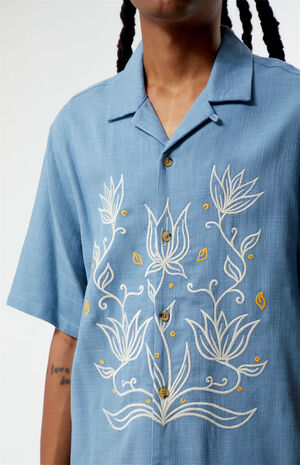 Provincial Blue Oversized Camp Shirt image number 2