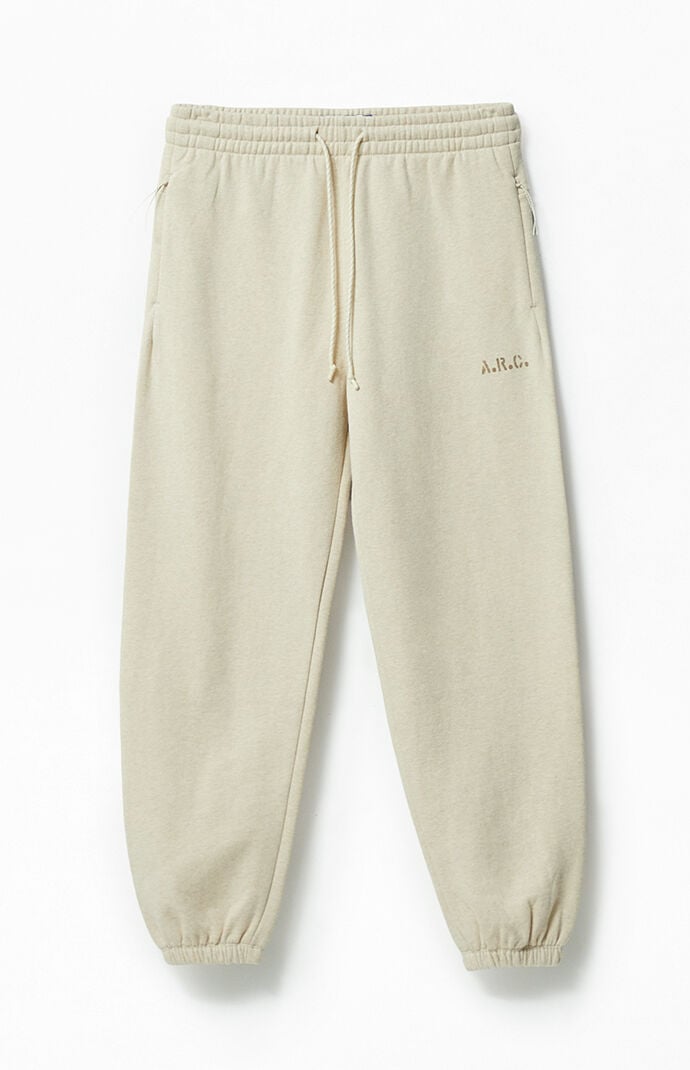 A.R.C. Heather Oatmeal Heavyweight Fleece Jogger Sweatpants
