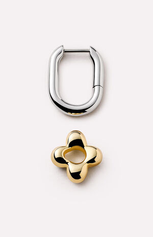 Cassia Flower Hoop Earrings image number 6