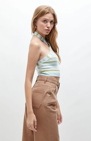 Crisscross Halter Sweater Top image number 3