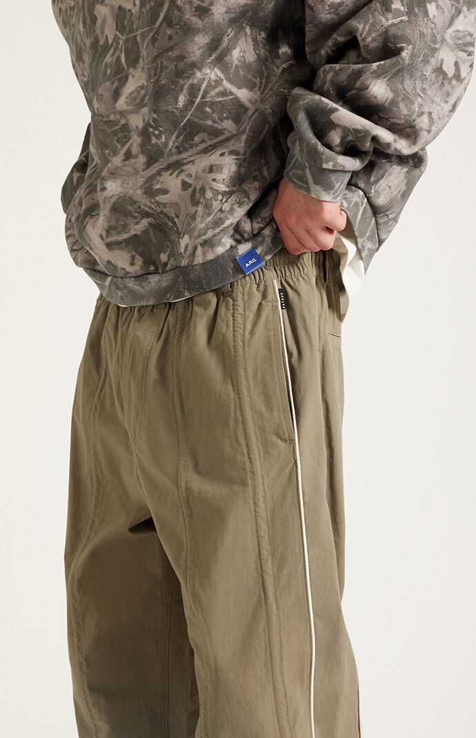 Pacsun Olive Bolton Baggy Track Pants