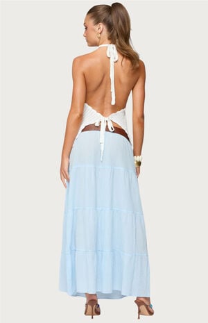 Ivey Backless Crochet Halter Top image number 3