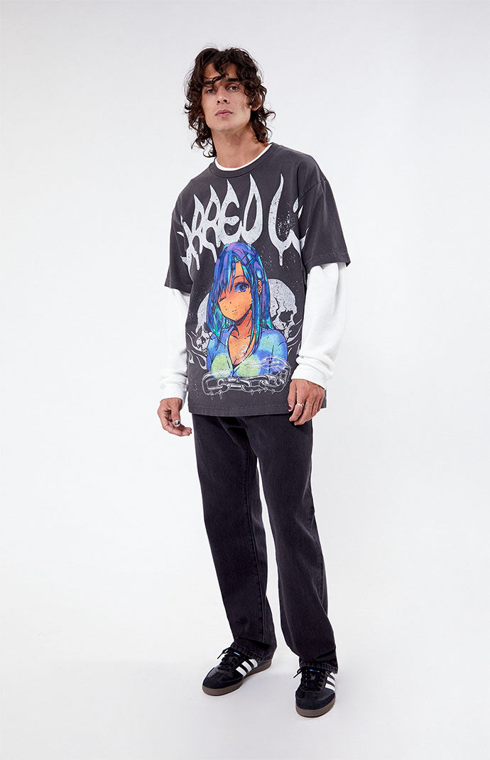 Pacsun Blurred Line Oversized T-Shirt | PacSun