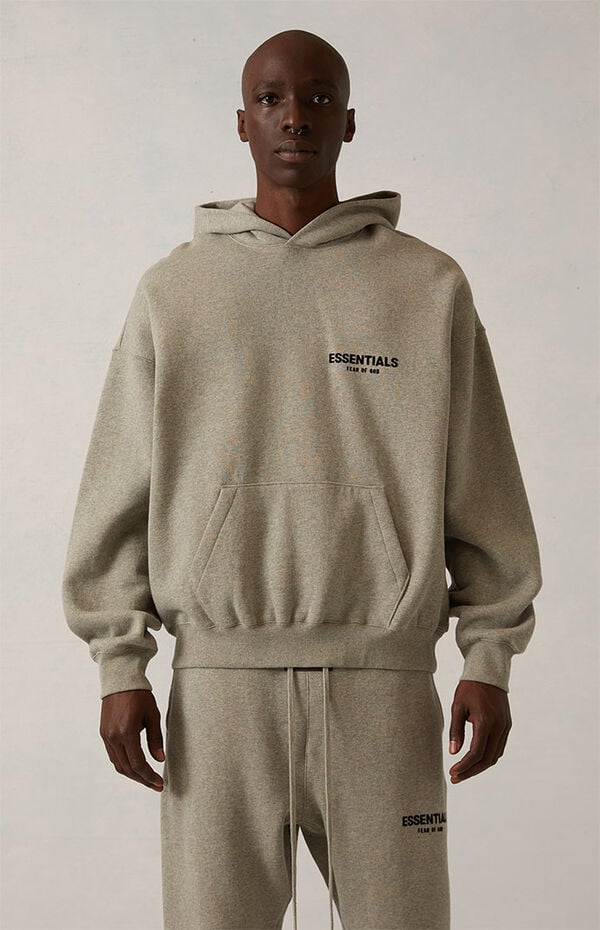 Oatmeal Essentials Hoodie Tracksuit Fear Of God Essentials Dark