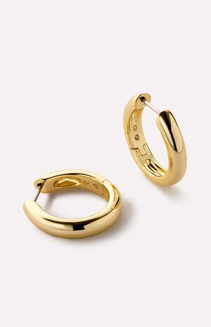 Giulia Medium Gold Hoop Earrings image number 1