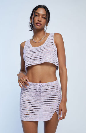 Daisy Chain Crochet Mini Skirt image number 1