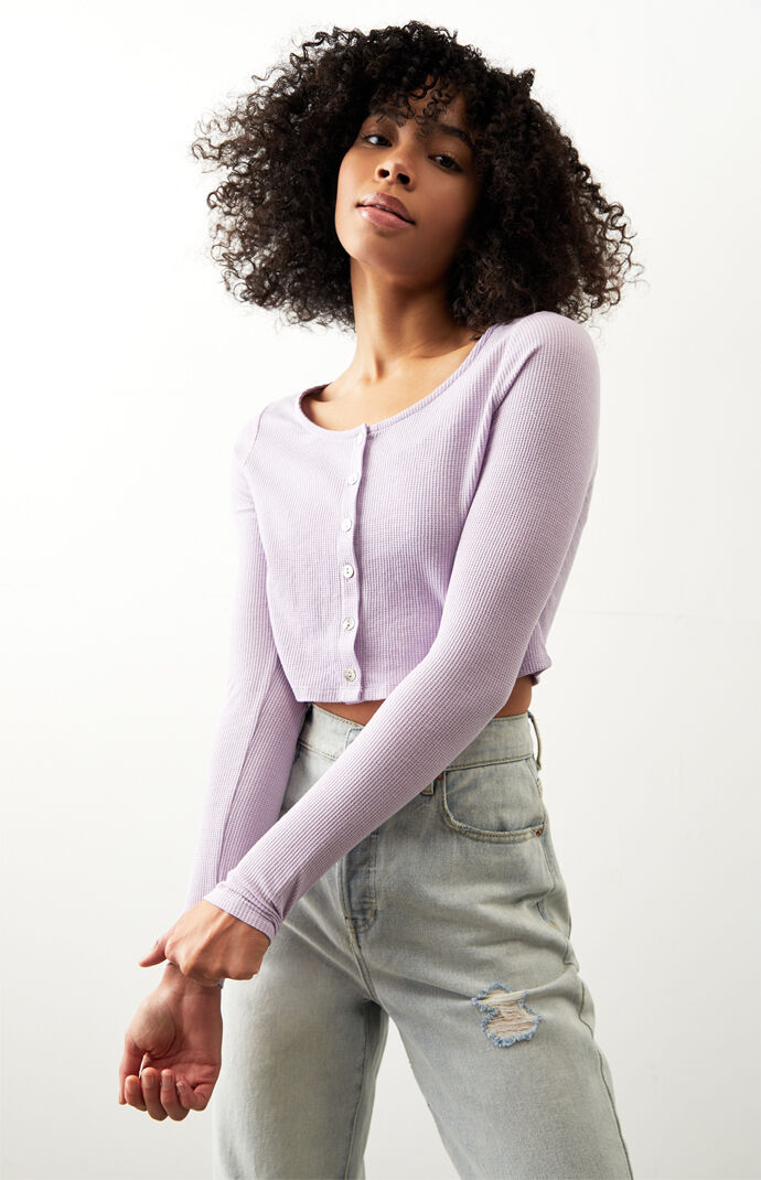 Brie Waffle Tank Top & Cardigan Set