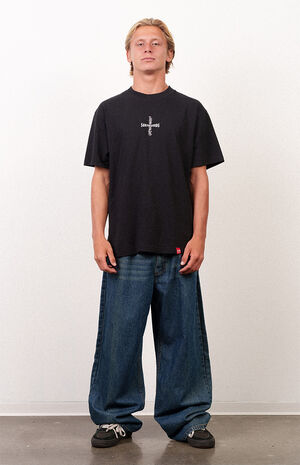 Indigo Wash Two Twenty Baggy Denim Pants image number 1