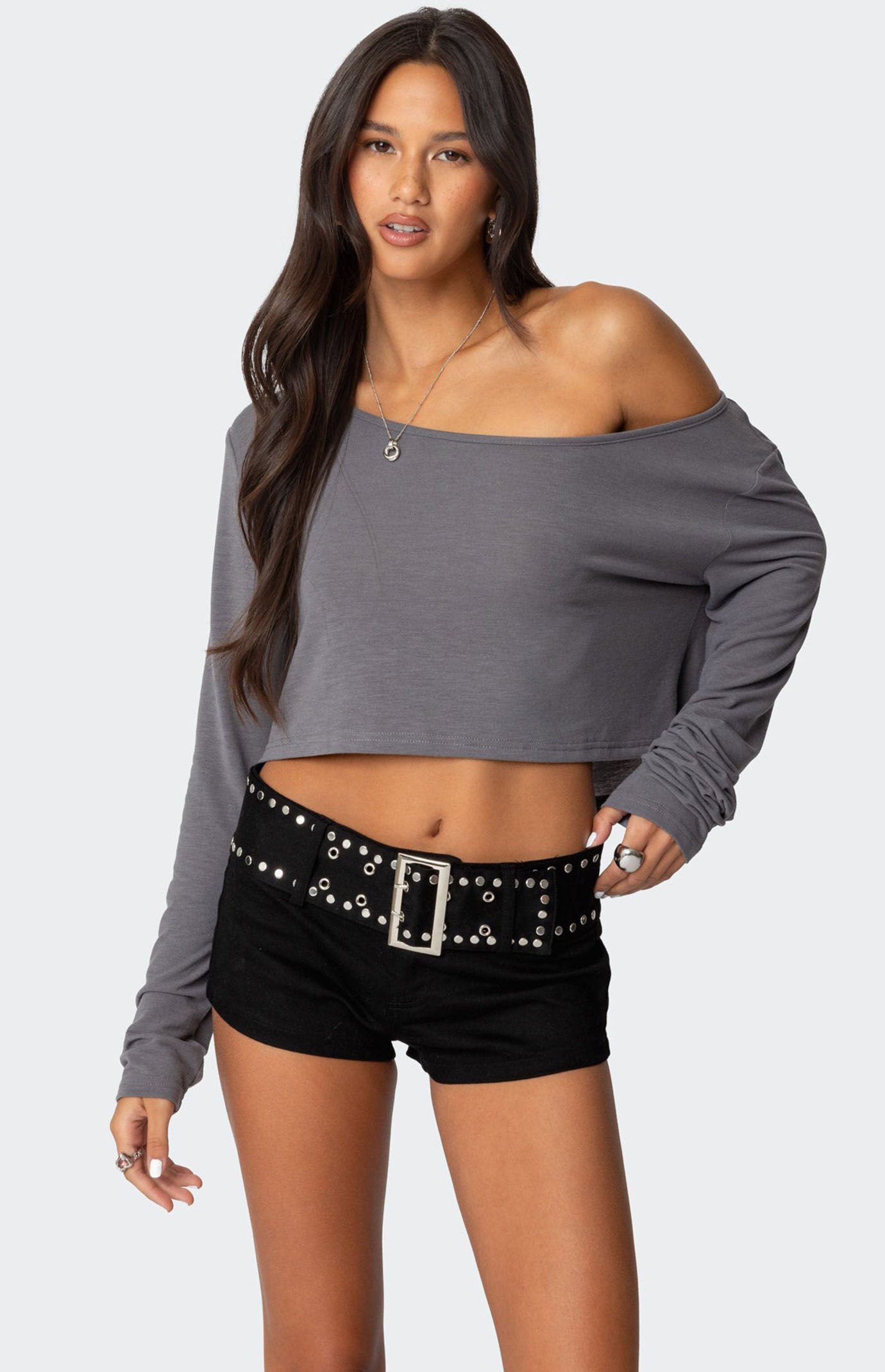 Edikted Cropped Off Shoulder Top
