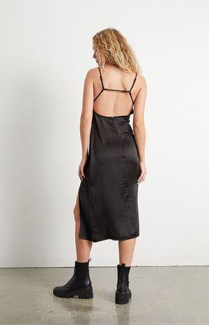 Satin Bustier Midi Dress image number 4