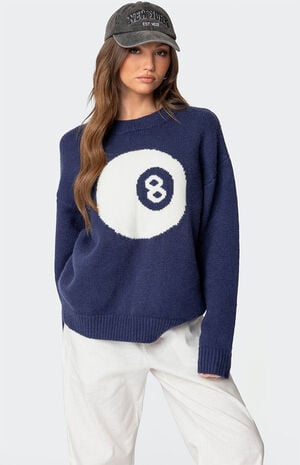 Magic 8 Oversized Chunky Knit Sweater image number 3