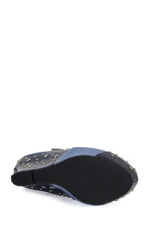 Women's Callia Denim Wedge Booties image number 5