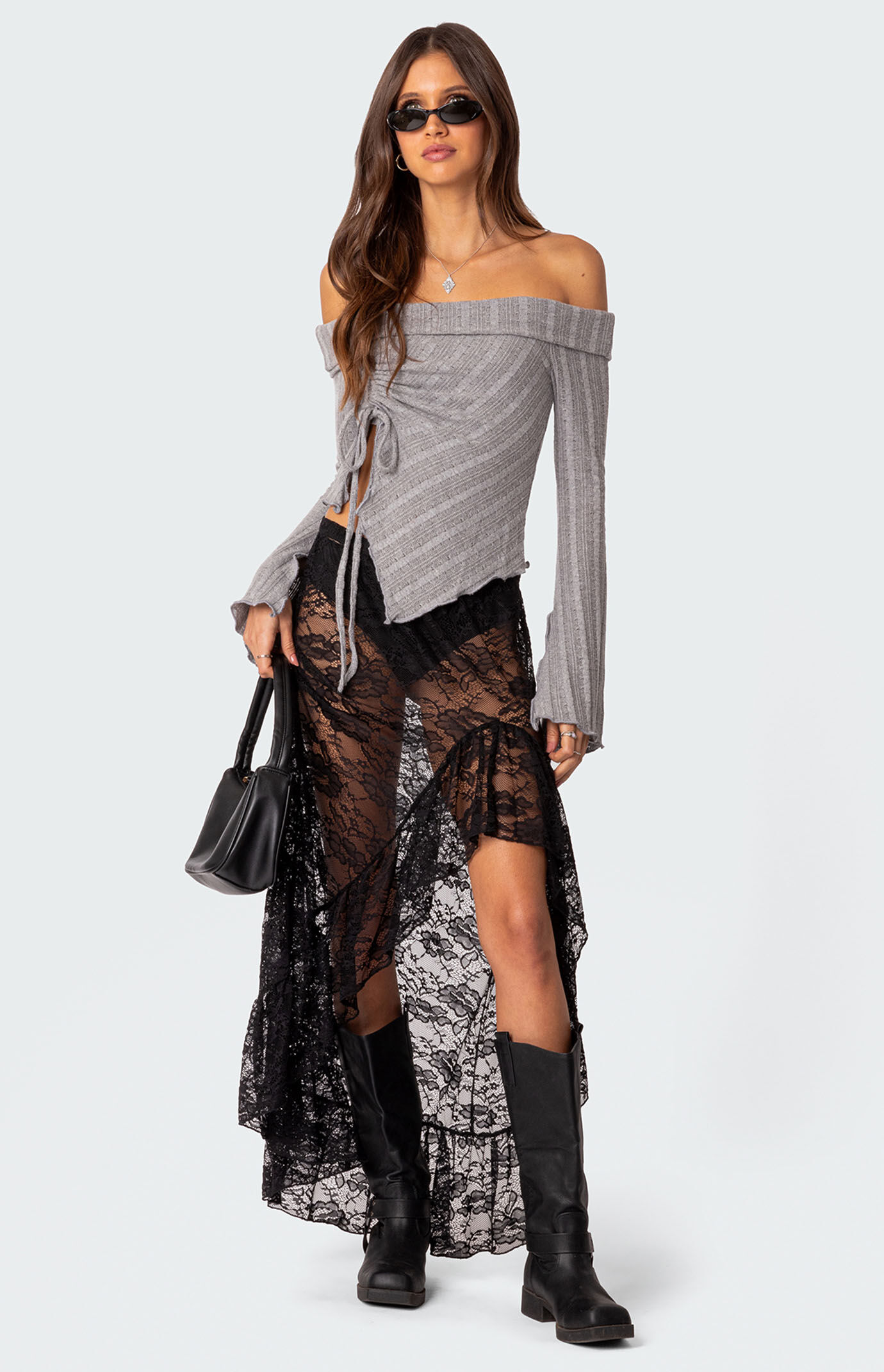 トップス Fold-Over Sleeveless Knit Top Fold-Over Sleeveless Knit Top