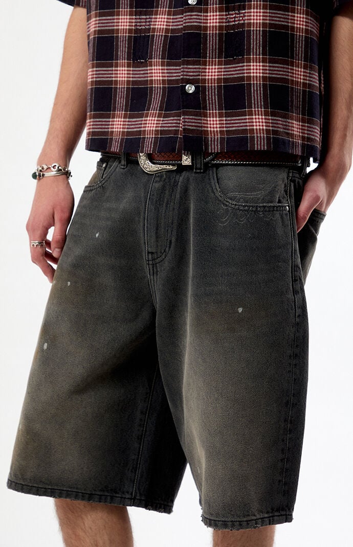 FORD Dirty Black Wash Baggy Jean Shorts | Pacsun