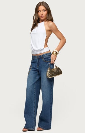 Damarey Chain Backless Halter Top image number 5