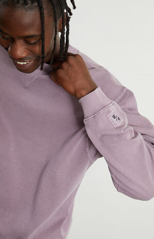 Purple Vintage Wash Crew Neck Sweatshirt image number 2