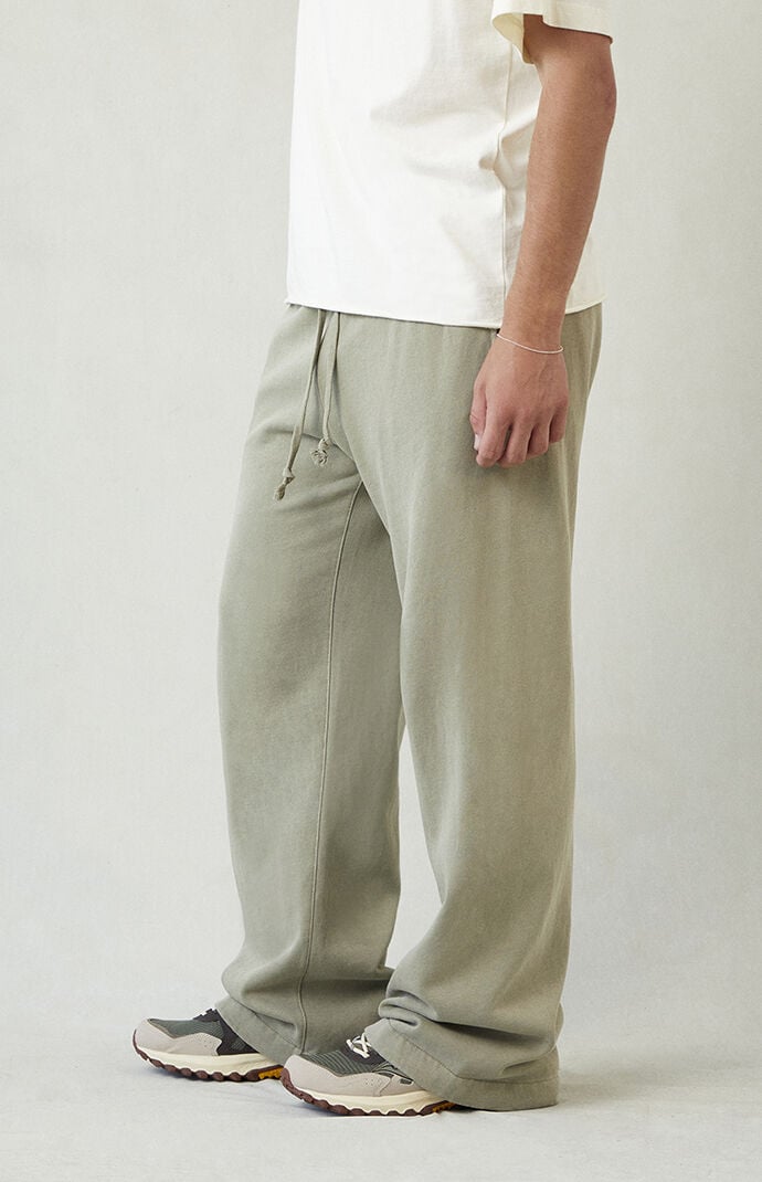 Pacsun Green Fleece Extreme Baggy Sweatpants | Pacsun