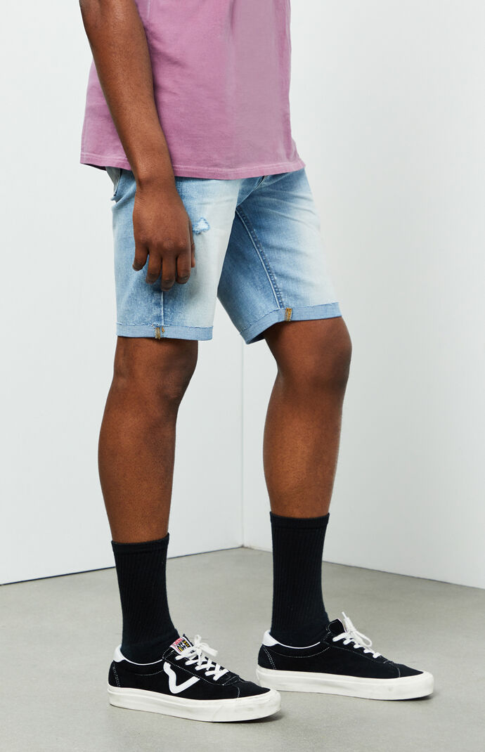 Light Cuffed Denim Shorts