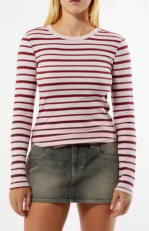 Jamie Striped Long Sleeve Crew Neck Top image number 3