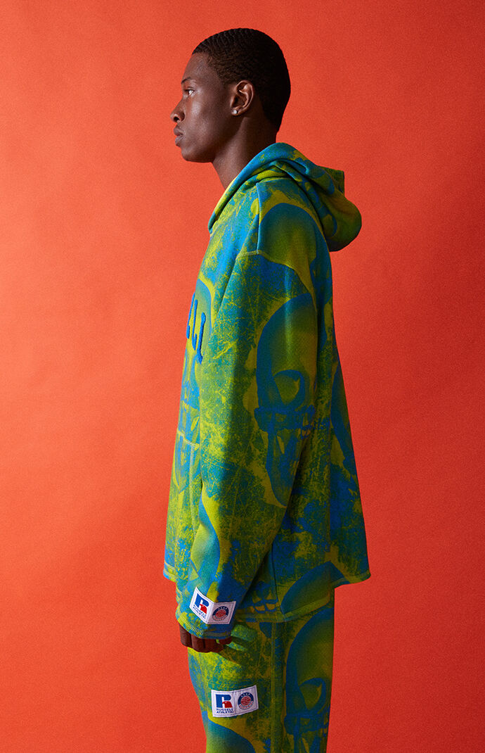 A$AP WORLDWIDE x Russell Athletic Blue Graphic Hoodie | PacSun