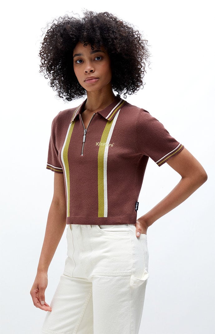 Women's knit deals polo shirts