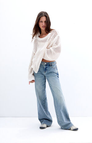 Casey Medium Indigo Low Rise Baggy Jeans image number 2