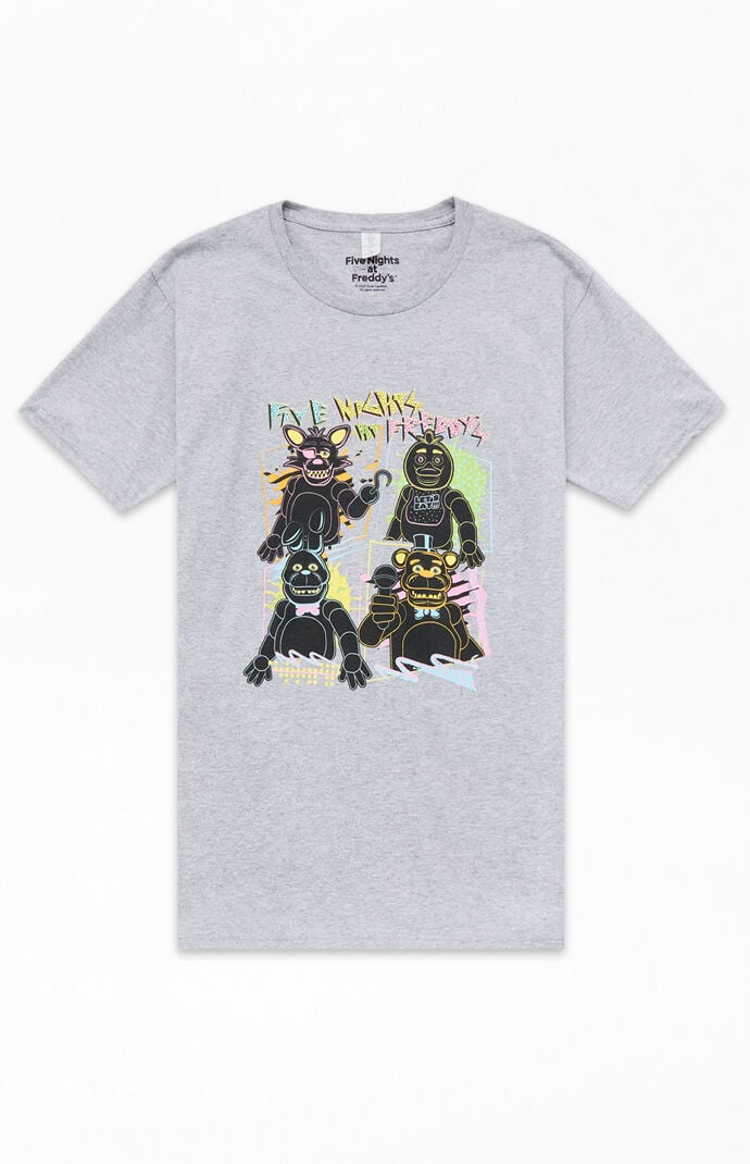 Pacsun Kids Five Nights At Freddy's Let's Eat T-shirt In Heather Grey In Gray