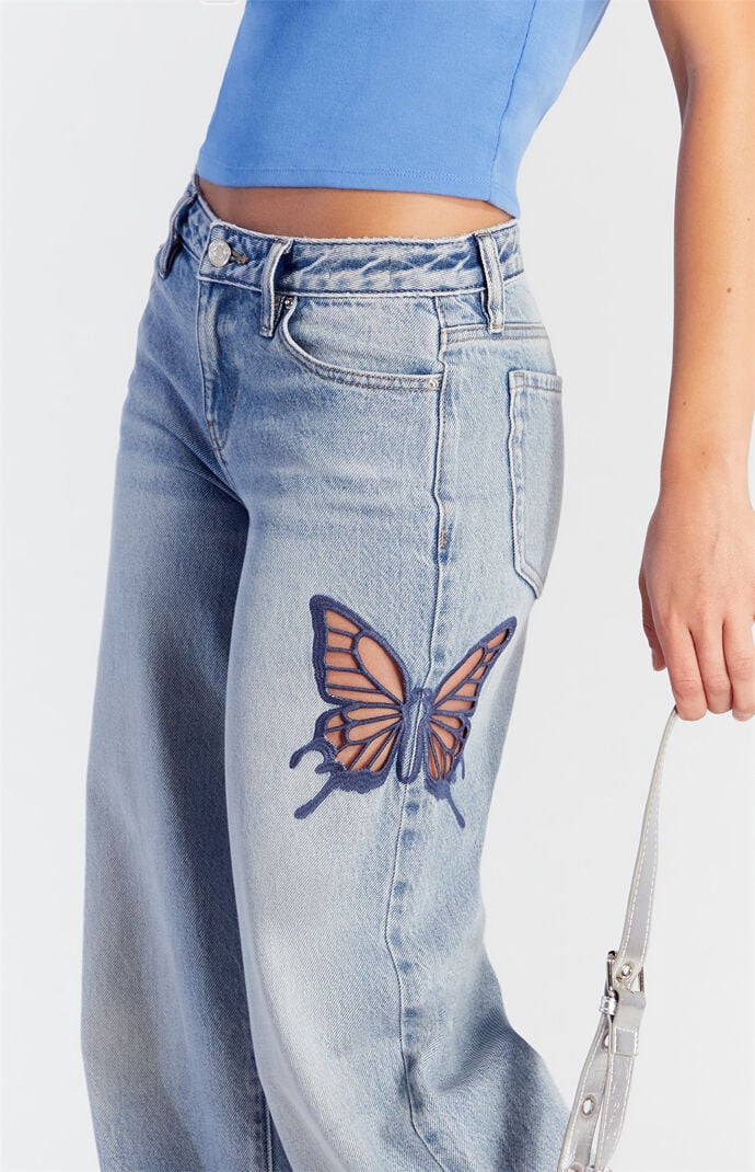 メンズ stugazi デニムButterfly Paint Crash Denim