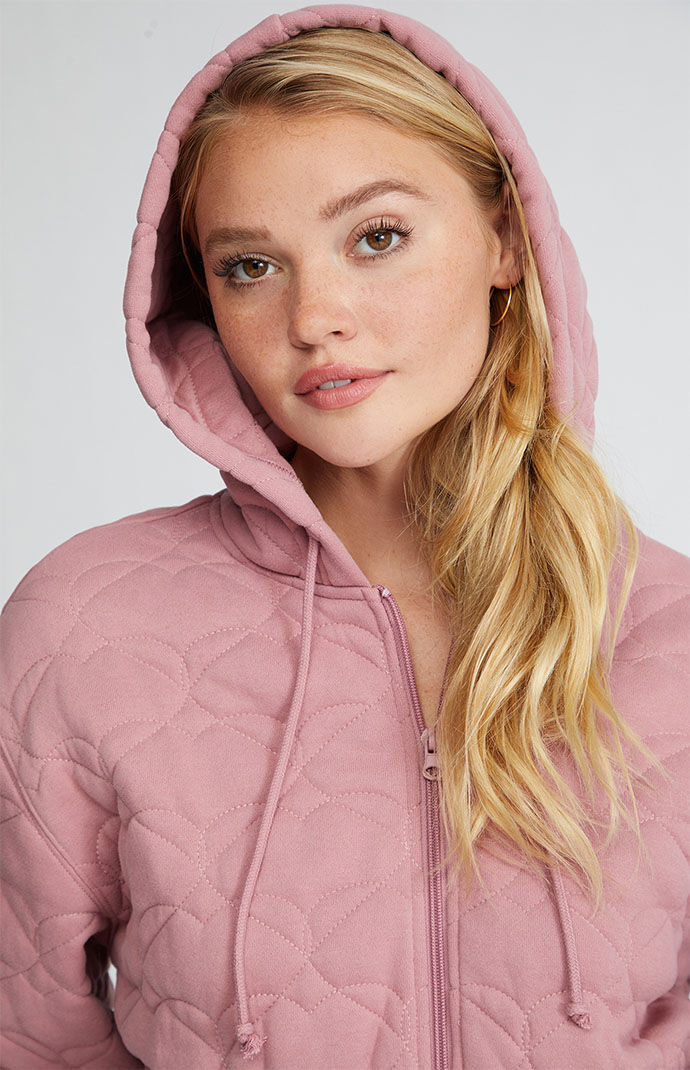 Pink quarter zip pacsun on sale