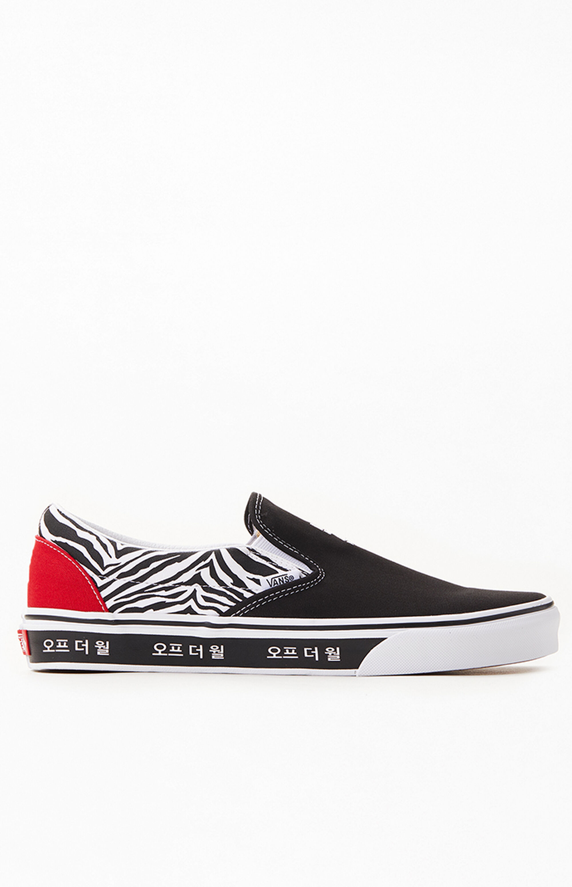 vans korean typography slip on