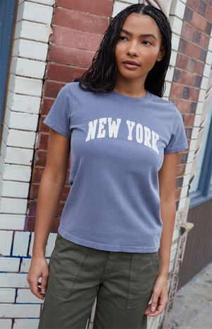Gray New York Embroidered T-Shirt image number 1