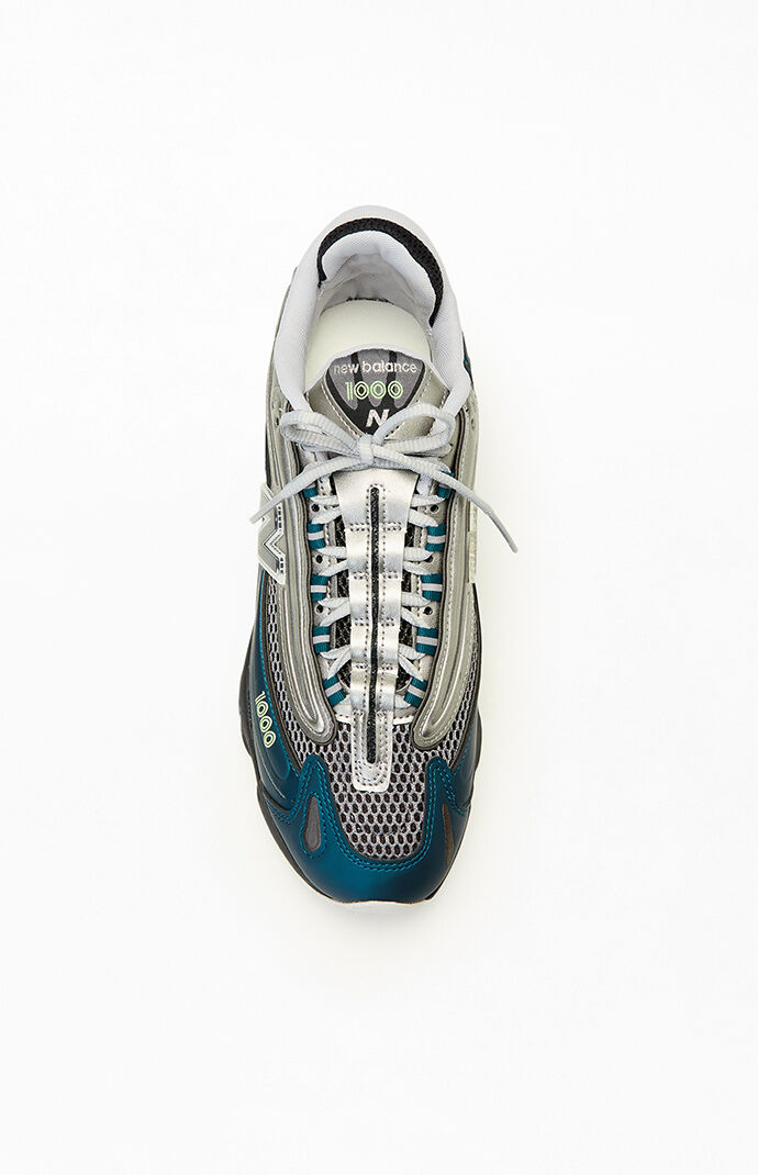 New Balance Silver & Blue 1000 Shoes
