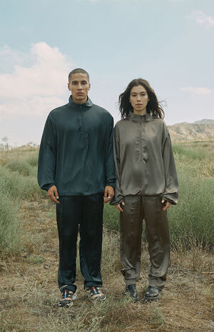 Eco Charmeuse Draped Trousers image number 1