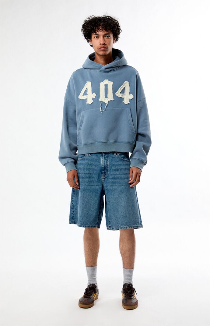 Pacsun 404 Raw Applique Cropped Hoodie