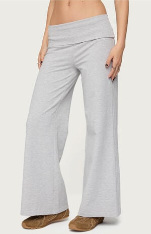 Petite Wide Leg Fold Over Pants image number 2