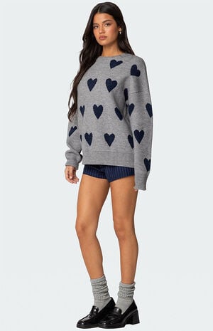 Big Heart Oversized Sweater image number 4