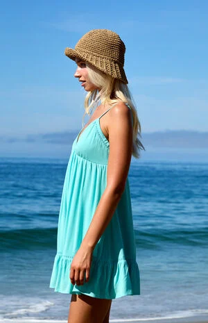 Trim V-Neck Babydoll Dress image number 3