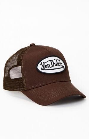 Brown Staple Trucker Hat image number 1