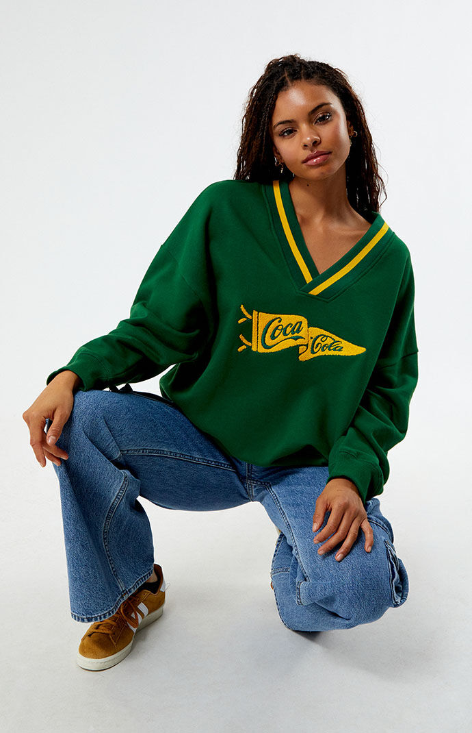 Green coca cola sweatshirt clearance
