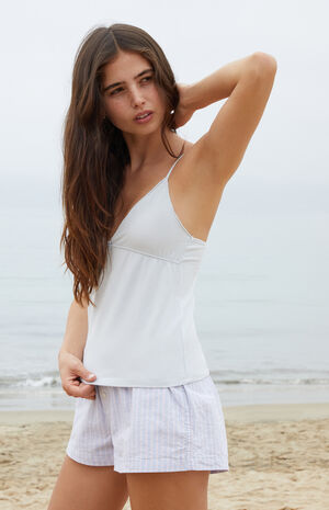 Light Blue Tiffany Bow Tank Top image number 2